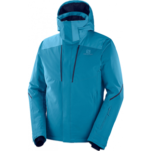 Salomon STORMSEASON JKT M Pánská lyžařská bunda, modrá, velikost L