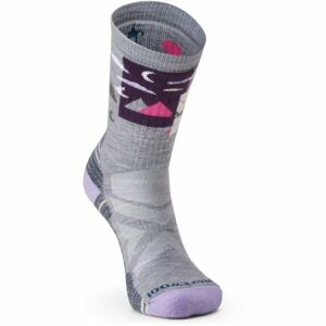 Smartwool HIKE FULL CUSHION ALPINE PERCH CREW Dámské outdoorové ponožky, šedá, veľkosť M