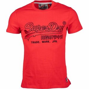 Superdry DOWNHILL RACER APPLIQUE TEE červená M - Pánské tričko