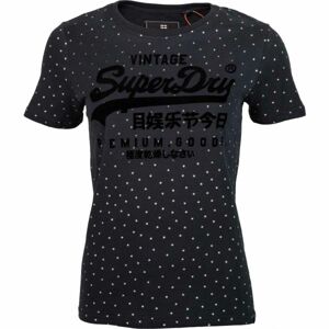 Superdry NAVY SHIMMER tmavě šedá 10 - Dámské tričko