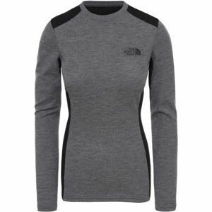 The North Face EASY L/S CREW NECK Pánské tričko s dlouhými rukávy, šedá, velikost L