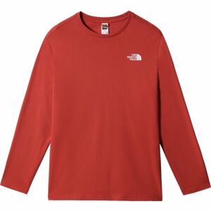 The North Face L/S EASY TEE DEEP M Pánské tričko, červená, velikost M