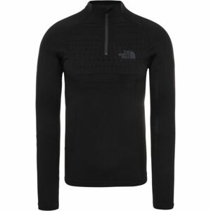 The North Face SPORT L/S ZIP NECK M Pánské tričko, černá, velikost S/M