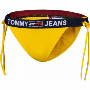 Tommy Hilfiger CHEEKY STRING SIDE TIE BIKINI Dámský spodní díl plavek, Žlutá,Tmavě modrá,Bílá, velikost S