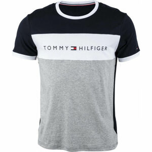 Tommy Hilfiger CN SS TEE LOGO FLAG Černá XL - Pánské tričko