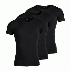 Tommy Hilfiger CN TEE SS 3 PACK PREMIUM ESSENTIALS černá XXL - Pánské tričko