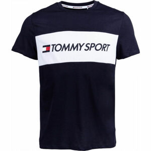 Tommy Hilfiger COLOURBLOCK LOGO TOP tmavě modrá XL - Pánské tričko