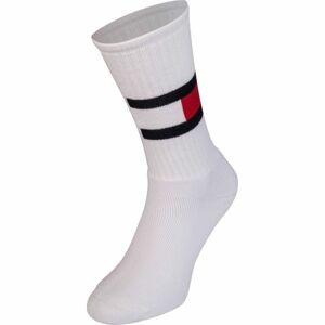 Tommy Hilfiger JEANS FLAG 1P Pánské ponožky, bílá, velikost 43-46