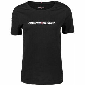 Tommy Hilfiger REGULAR C-NK GRAPHIC TEE SS Dámské tričko, černá, velikost S