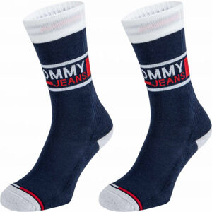 Tommy Hilfiger UNISEX TOMMY JEANS SOCK 2P Unisexové ponožky, bílá, velikost 43-46