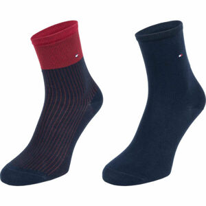 Tommy Hilfiger WOMEN 2P TENCEL SHORT SOCK COLORBLOCK Dámské ponožky, tmavě modrá, velikost 35-38