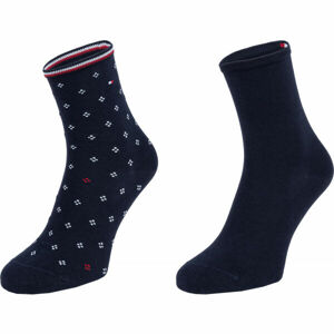 Tommy Hilfiger WOMEN SEASONAL SOCK 2P FOLK DOT Dámské ponožky, tmavě modrá, veľkosť 39-42