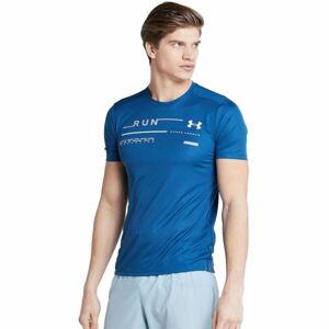 Under Armour RUN GRAPHIC TEE modrá M - Pánské běžecké triko