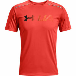 Under Armour RUN GRAPHIC PRINT Pánské triko, červená, velikost M