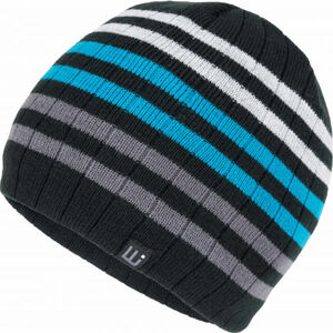 Willard SCORP Pánská pletená čepice, Černá,Bílá,Tmavě šedá,Modrá, velikost