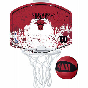 Wilson NBA MINI HOOP BULLS Mini basketbalový koš, červená, velikost