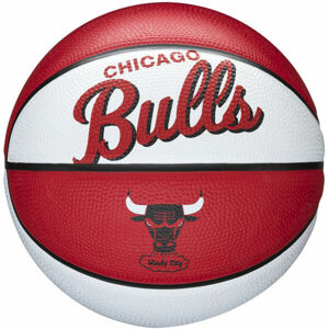 Wilson NBA RETRO MINI BULLS Mini basketbalový míč, červená, veľkosť 3