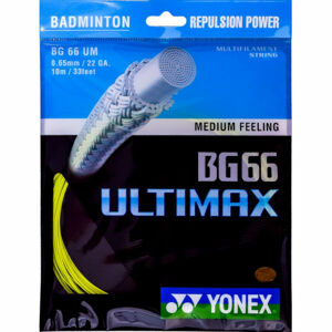 Yonex BG 66 ULTIMAX Badmintonový výplet, žlutá, veľkosť UNI